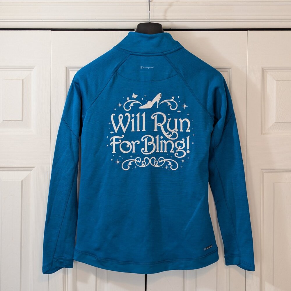 Champion runDisney 2017 Glass Slipper Challenge Full-Zip Blue Jacket - Size M
